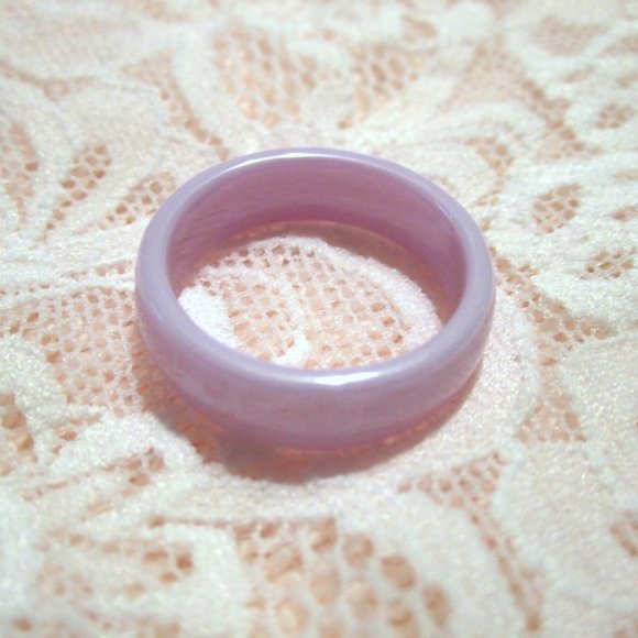 Ceramic Ring Pastel Purple *SIZE 8* Wedding Promise Engagement - Picture 4 of 4